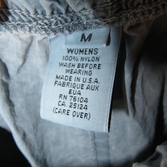 Gramicci Nylon Pants Elastic Waist Belted Pockets Blue Lightweight Medium VTG - Picture 6 of 16